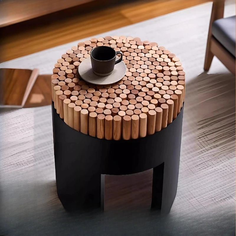 

Solid wood bench household low stool stool round shoe changing special-shaped