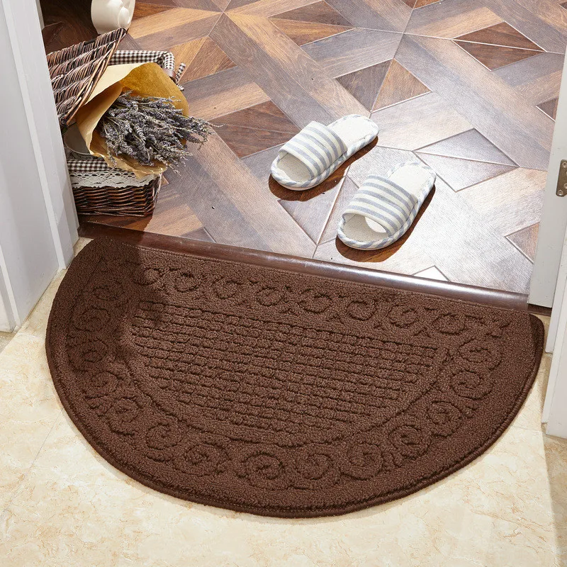 Einfarbig Retro Semi-rund Staub Entfernung Tür Matte Hause Haushalt Bad Nicht-slip Boden Teppich – Detail 6