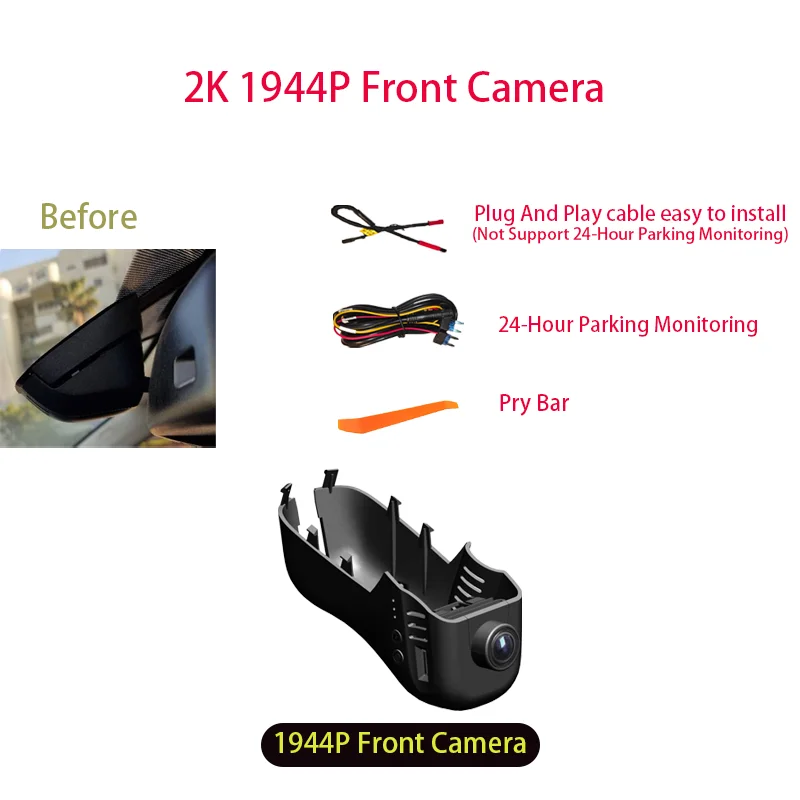Plug & Play 4K Wifi Dashcam Camera Auto DVR voor Volkswagen VW Golf Polo Touran Passat B8 Caddy Jetta Sharan Tiguan 2015-2026