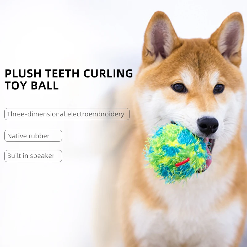 GiGwi Pet Dog Bared Teeth Bouncing Ball Puppy Squeaky Chew Toys Sound Pure Outdoors Play Small Large Dogs Funny Ball for Dogs