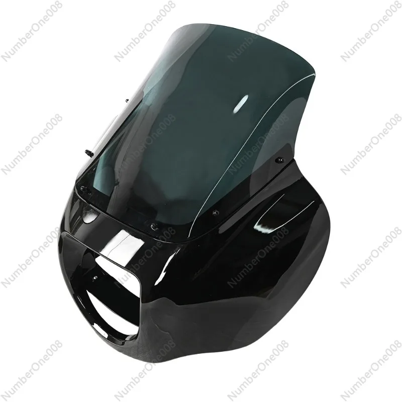 Motorcycle Front Fairing with Windshield, Universal Bike Cowling Cover Set for Cruiser Street Motorcycle