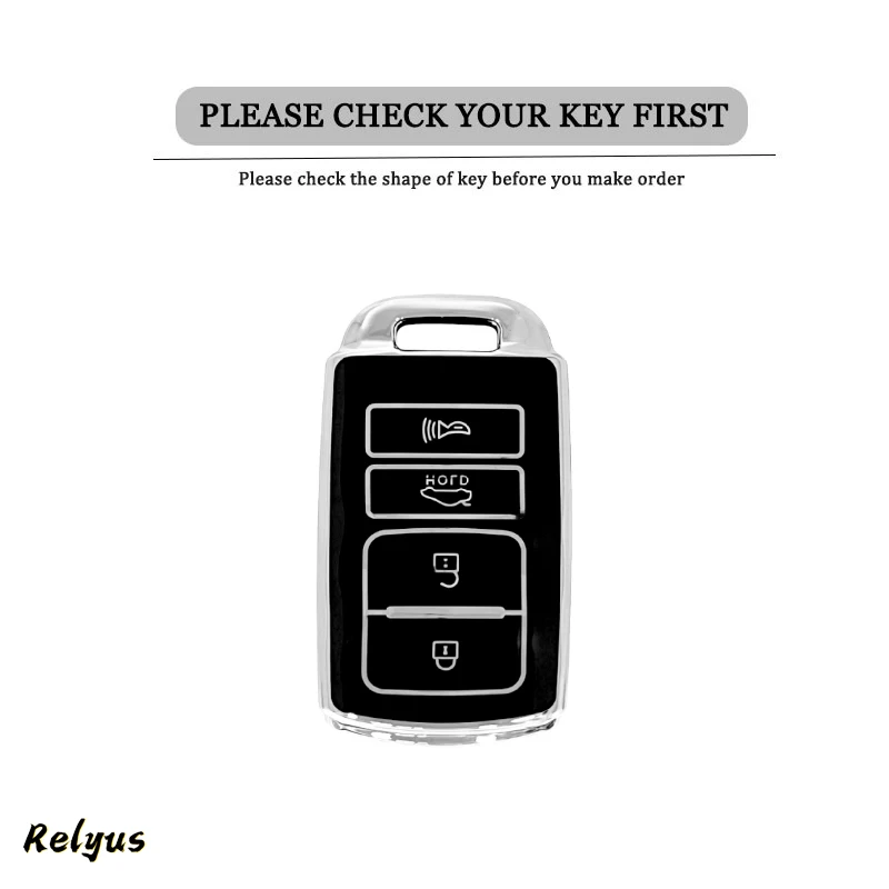 Fashion Soft TPU Car Key Cover Case Protection Shell For KIA Cadenza Sorento K3 K5 K7 K900 Quoris Keyless Holder Car Accessories