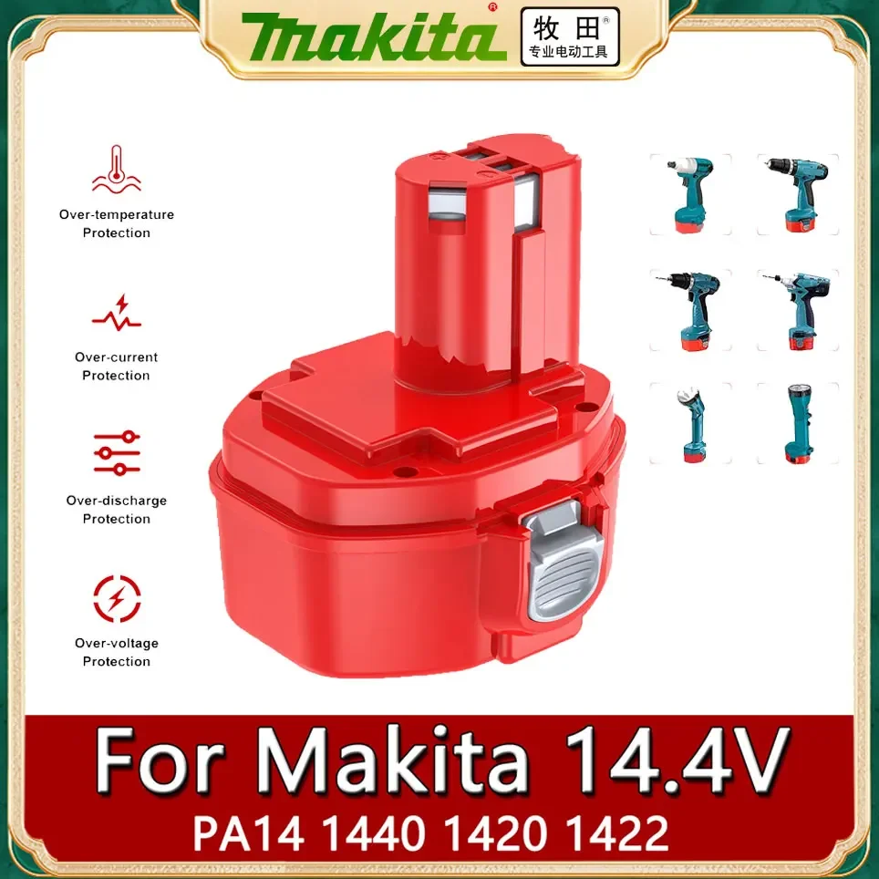 

Battery For Makita 14.4V 4800mAh/6800mAh/9800mAH Ni MH Rechargeable Battery Power Tools PA14 1422,1420,192600-1, 6281D,6280D