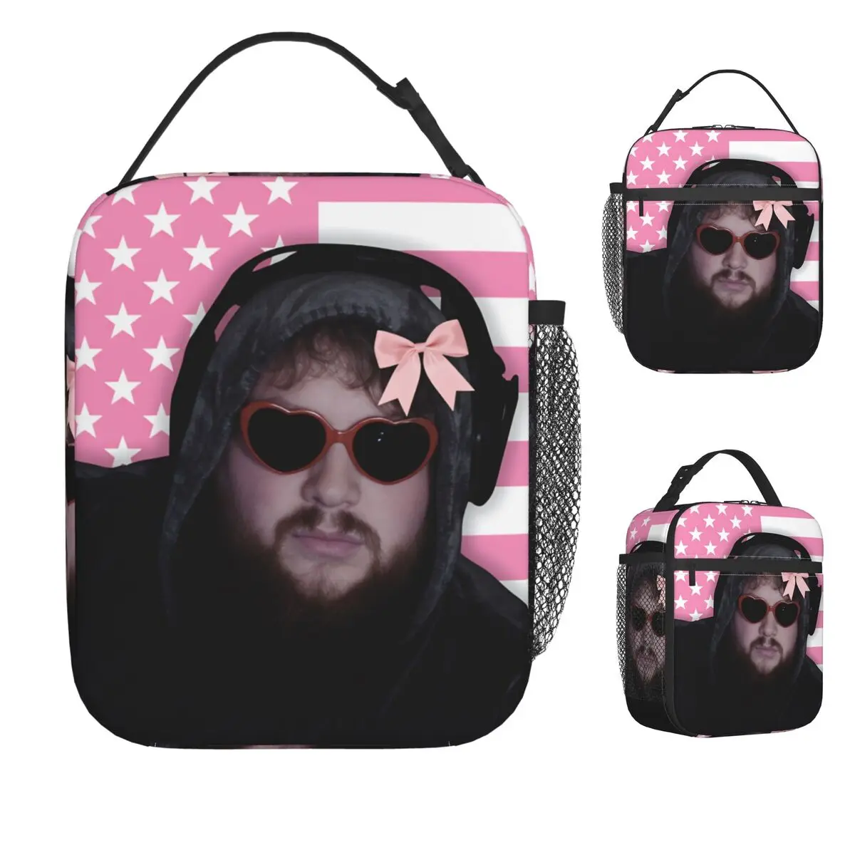 

Caseoh American Flag Lunch Bag Beach Lunch Box For Women Kawaii Custom Tote Food Bags Oxford Cooler Bag