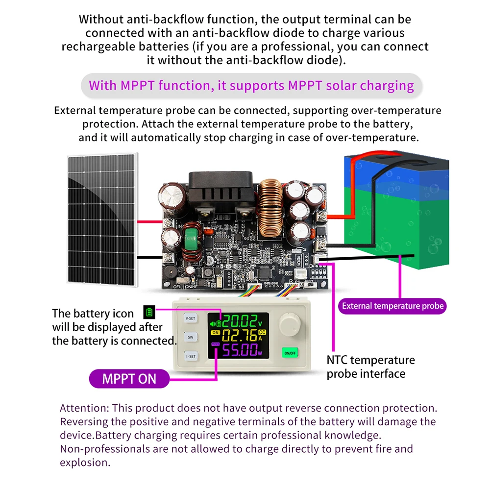 DC12-85V CNC DC 조절식 벅 전원 공급 장치 전압 조정기, 정전압 정전류 모듈, 25A, 1750W, MPPT, XY7025