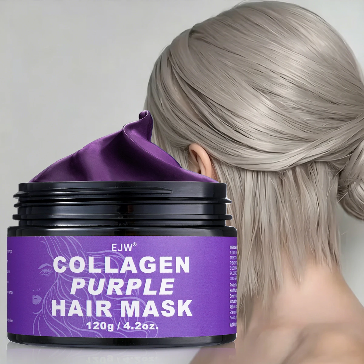 Keratin Purple Hair Mask, Light And Non Greasy, Deeply Hydrating,Suitable for Blonde, Platinum, And Grey/Silvery Hair.