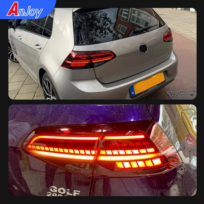 Fanali posteriori a LED per Golf 7 2013-2017 Golf 7.5 2018-2021 Fanali posteriori automatici a LED Aggiornamento Golf 7.5 Design Start Animazione Kit di accessori