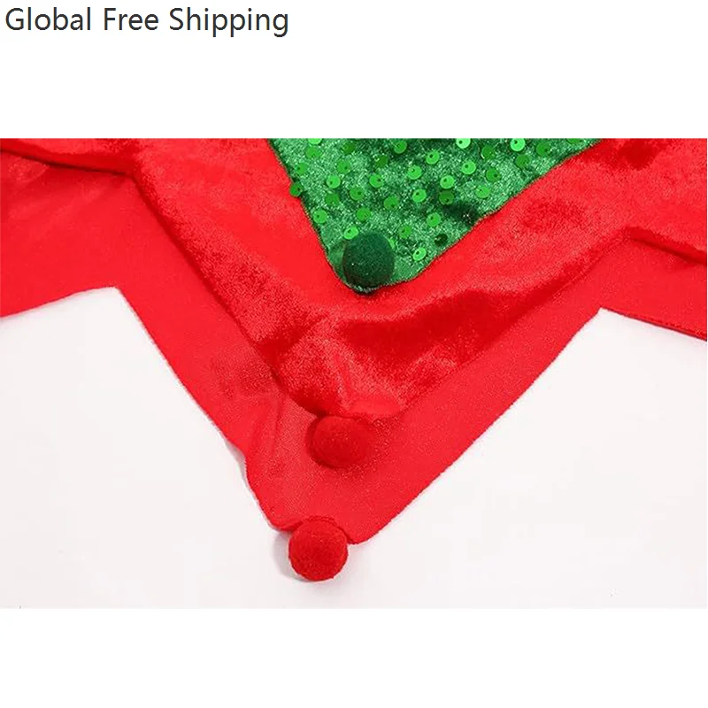 ชุดคริสต์มาสสำหรับเด็กผู้หญิง ชุดซานตาคลอส ชุดเอลฟ์ ดีไซน์เลื่อม สีแดง สีเขียว ของขวัญงานวันเกิด ชุดปาร์ตี้ ชุดฮาโลวีน พร้อมอุปกรณ์เสริม