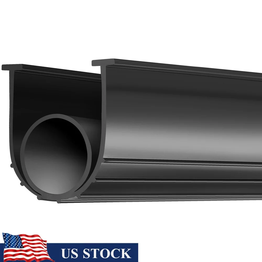 

Universal Garage Door Seal Weather Stripping Kit 16ft Rubber Insulation Strip Easy Install Dust Air Moisture Barrier T-Shaped