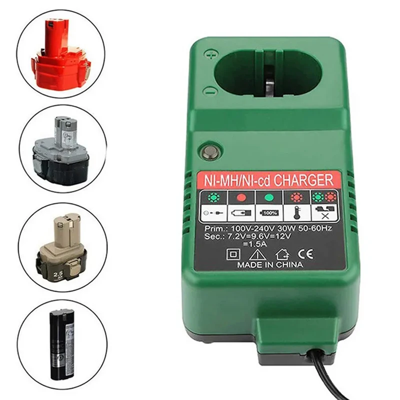 Ni-mh Carregador de Bateria para Makita Furadeira Elétrica Chave de Fenda Acessório 7.2v 9.6v 12v 14.4v 18v Dc1414 1.5a Ni-cd