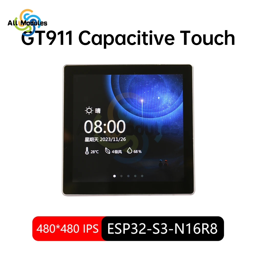 ESP32-S3 Development Board  LVGL 4.0 inch 480*480 Smart Display ESP32 Display Wi-Fi Bluetooth Development Board LCD TFT Module