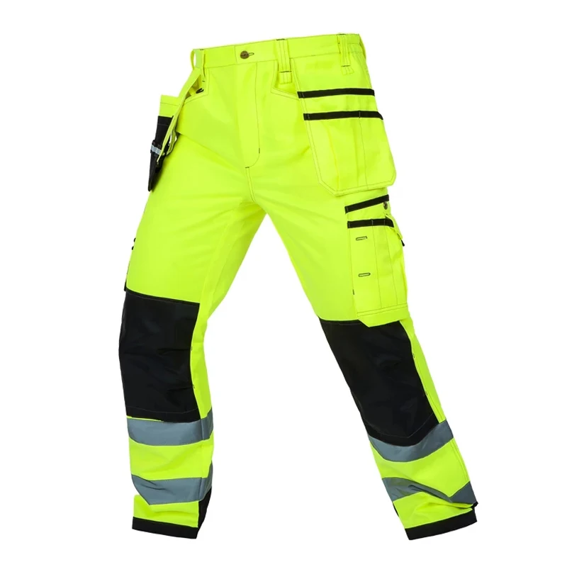 Reflective Pants Multi Functional Pockets Wear-resistance Safety Trousers Work Pants Construction