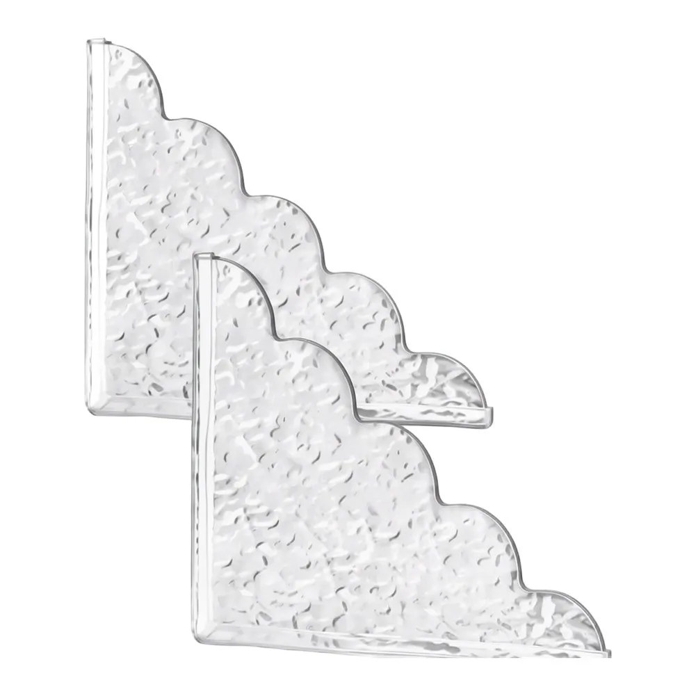Waterproof Shower Spatter Guard 22x19cm 2 Piece Set Self-Stick Corner Protector for Acrylic Shower Enclosures and Tubs