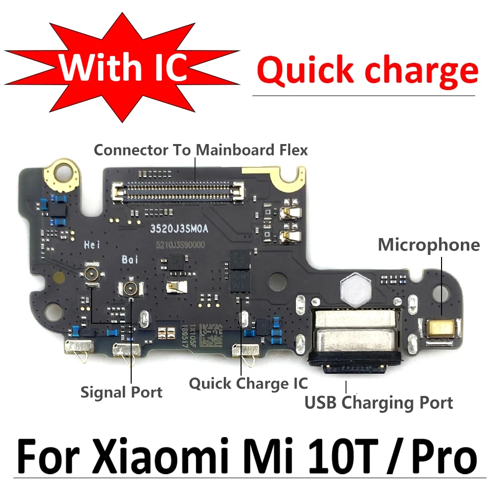 New Charger Board PCB Flex For Xiaomi Mi 10T Mi10T Pro USB Port Connector Dock Charging Board Flex Cable