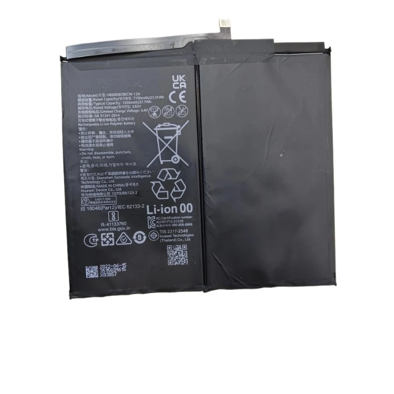 New HB28D8C8ECW-12 3.82V 7250mAh for Huawei Tablet Battery MatePad 11 Battery DBY-AL00 DBY-W09 DBY-W09-AL00 BAH3-W59