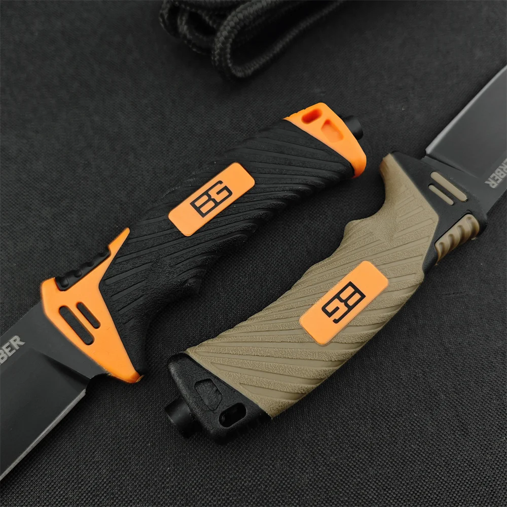 Outdoor Tactical Hunting Fixed Blade Knife 8Cr13Mov Blade Rubberized Handle Jungle Knife Self Defense Multi Tool with Sheath