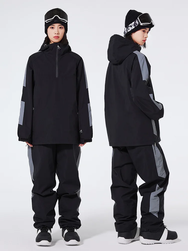 Trajes de esquí para hombre y mujer, conjuntos de ropa térmica de esquí para exteriores, pantalones de snowboard impermeables a prueba de viento, traje, novedad de 2024