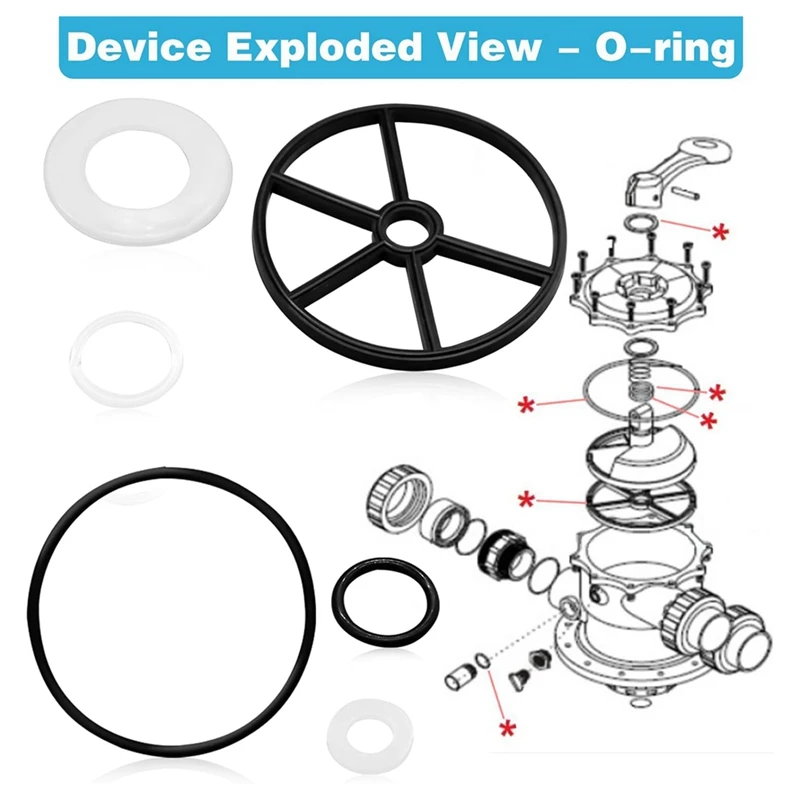 Pool Filter Parts Spider Gasket Kit, SPX0714L O-Ring Vari-Flo XL Valve SP0714T Pool Pump Parts For Hayward Sand Filter