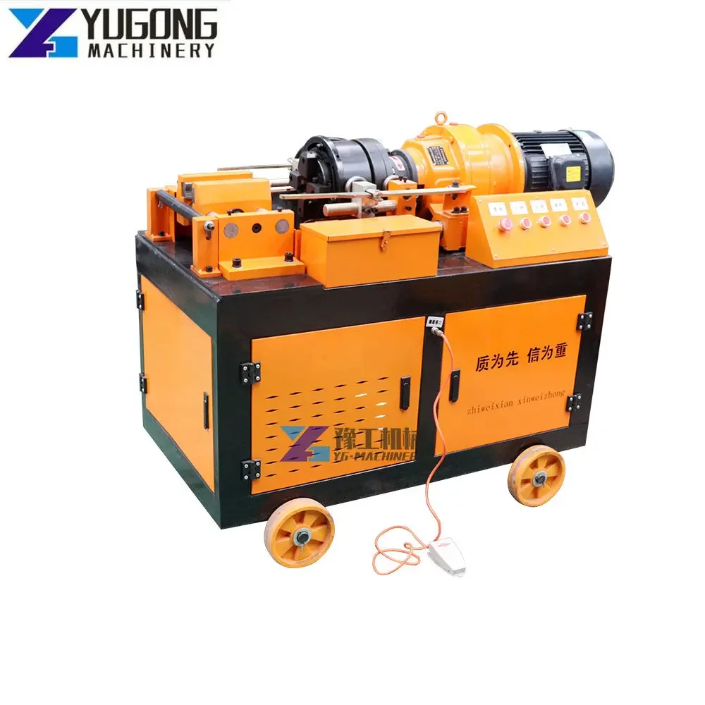 Quality Assurance 12-50 Mm Rebar Thread Rolling Machine Adding Length 200 Mm Steel Bar Thread Rolling Machine