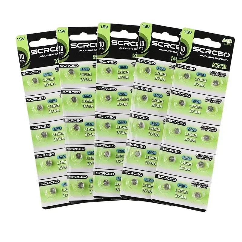 

SR521SW AG0 LR63 SR521 SR521S 379 1.5V Alkaline Button Cell Battery 10-200pcs For Watches Electronic Toys Flashlights
