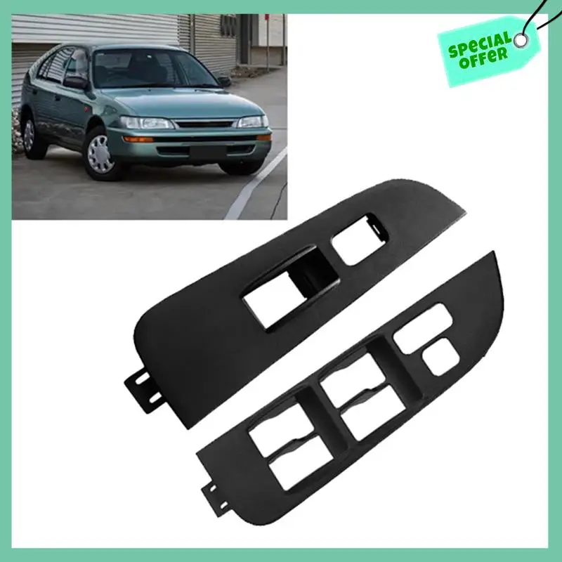 

A03G-1Pair Power Window Lift Switch Bezel Trim 74232-02060 74231-02060 For Toyota Corolla 1998-2002 Front Armrest Upper Panel