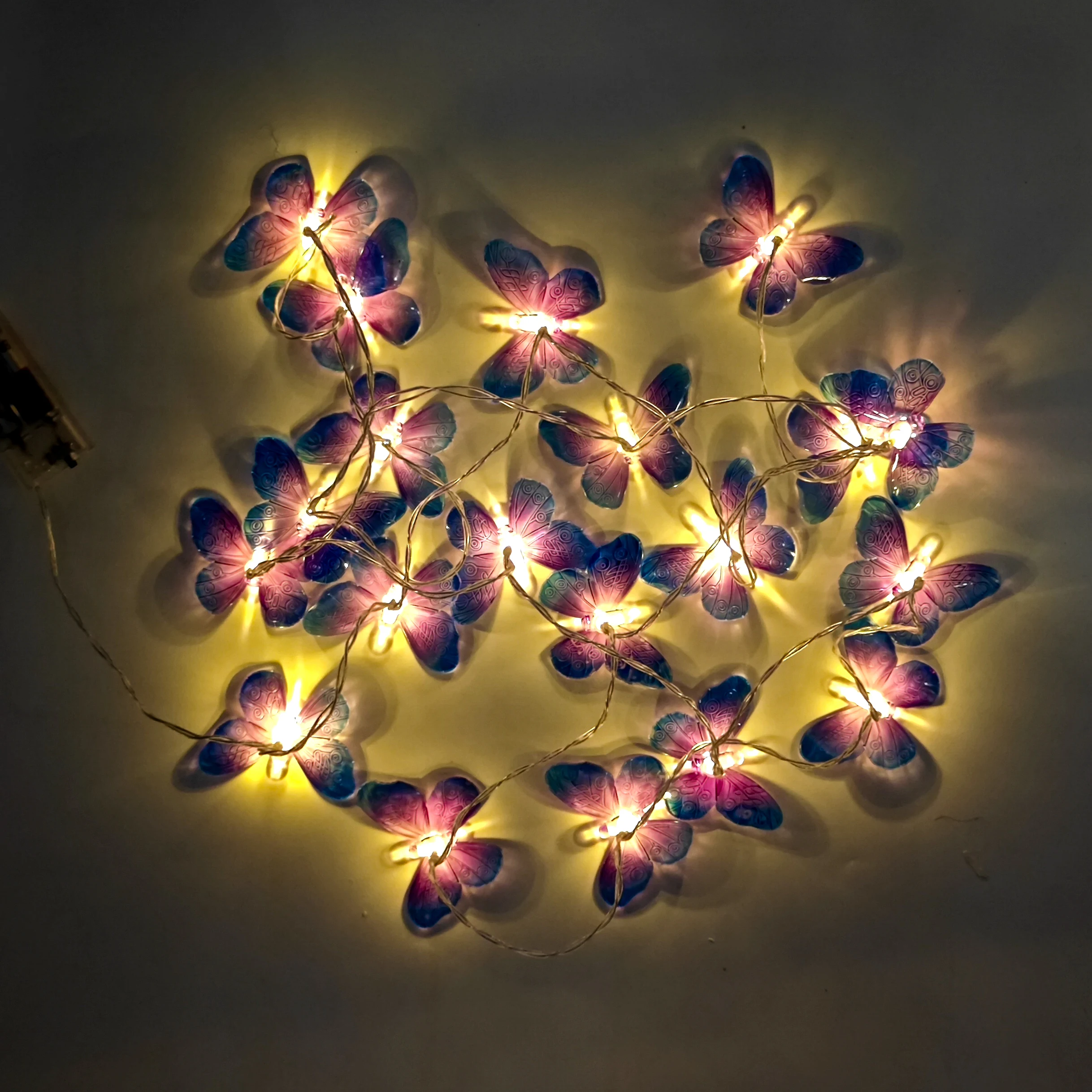 Decor Butterflies Light Strings Party Decoration Purple Butterfly Light Neon LED String Lights