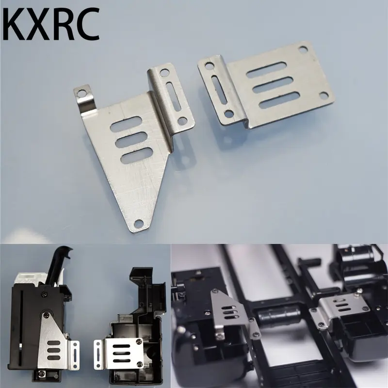 

Metal Battery Box Adapter Bracket for 1/14 Tamiya RC Truck Trailer Scania 770S R620 Benz Actros 3363 Volvo FH16 MAN LESU Parts