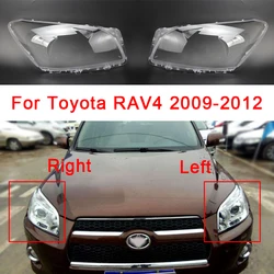 Car Front Headlight Cover For Toyota RAV4 2009-2012 Auto Transparent Glass Shell Masks Car Replace Original Headlamps Lens Shade