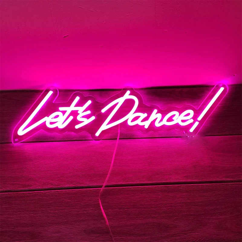 Imagem -02 - Led Dance Neon Sign para Bar Dance Luz Colorida da Noite Decoração Lâmpada Disco e Cocktail Decor