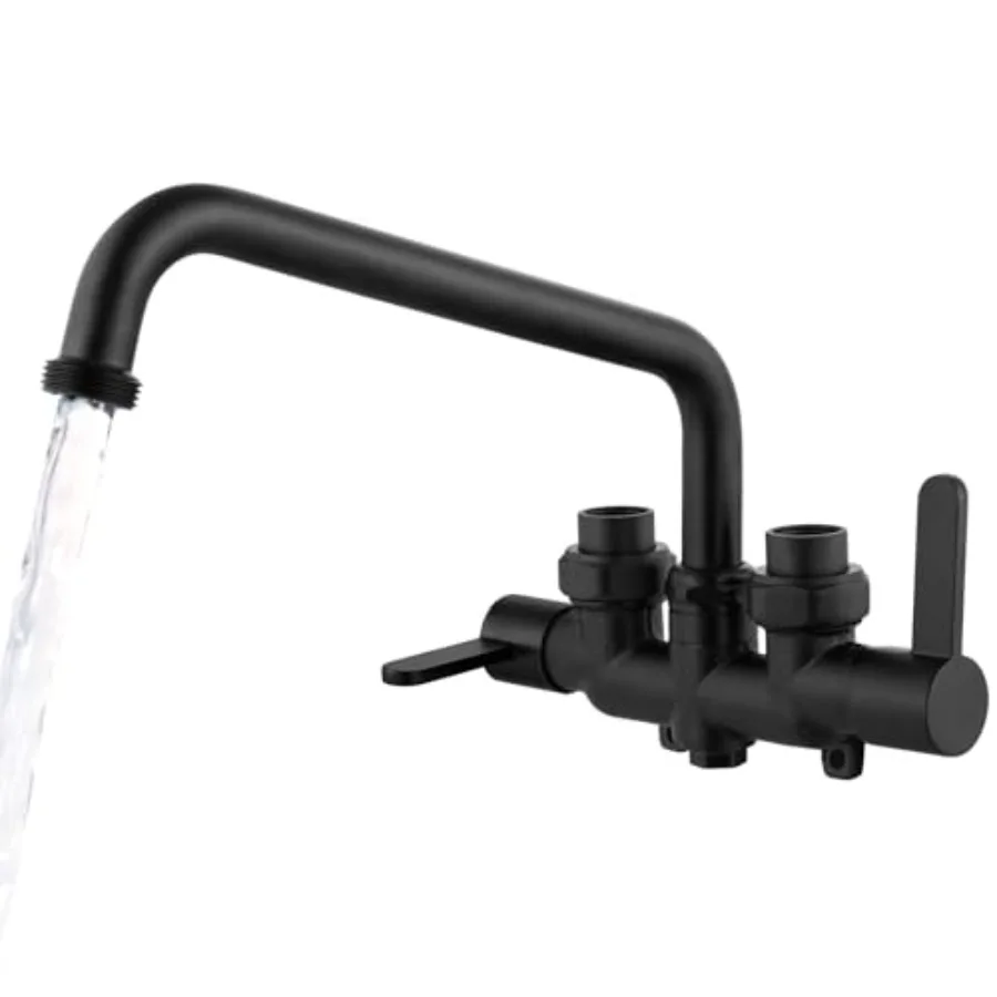 

Laundry Utility Sk Faucet Wall Mounted Laundry Tub Faucet 3 ch Center with 2-Handle, NPT3/4 Threaded End