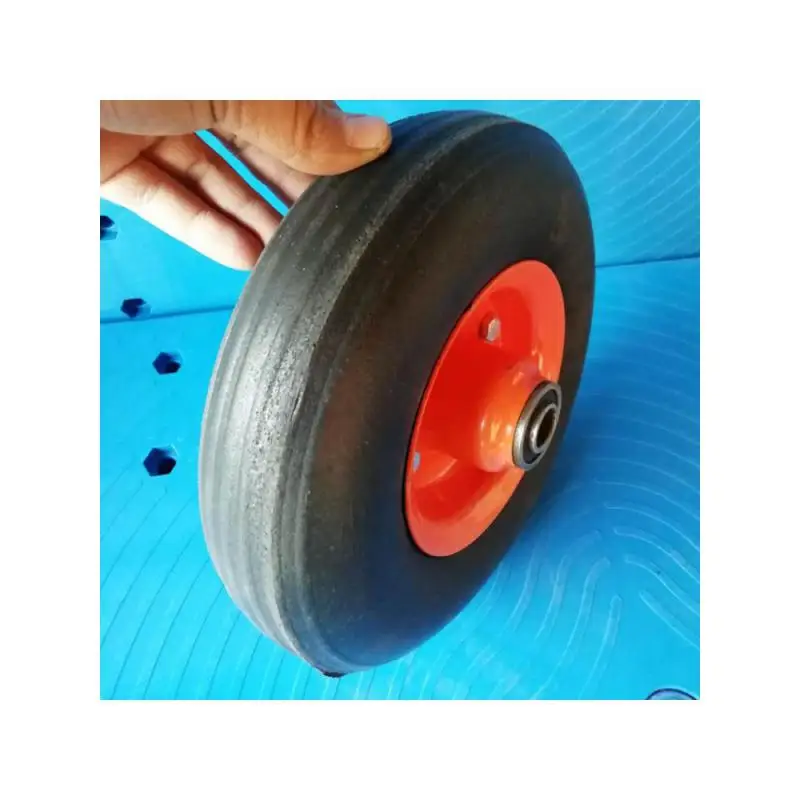 1 Pc Packing 10 Inch 350-4 Solid Rubber Powder Wheel Industrial Silent Trolley Tiger Car Eccentric Manufacturer