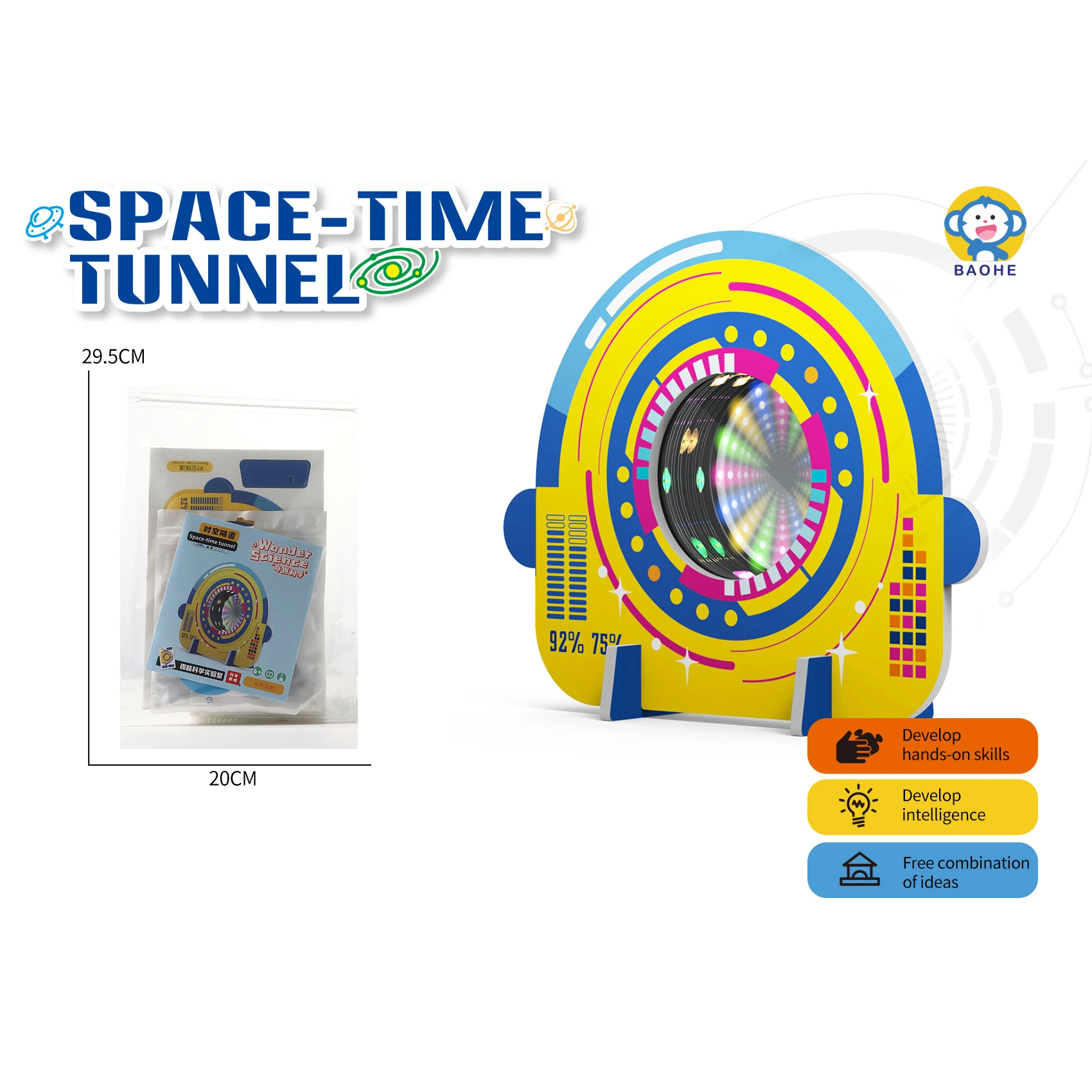 

3D Puzzle Time Tunnel Enlightenment Education Toys Interest Scientific Experiment Principles School Course Teach Tool