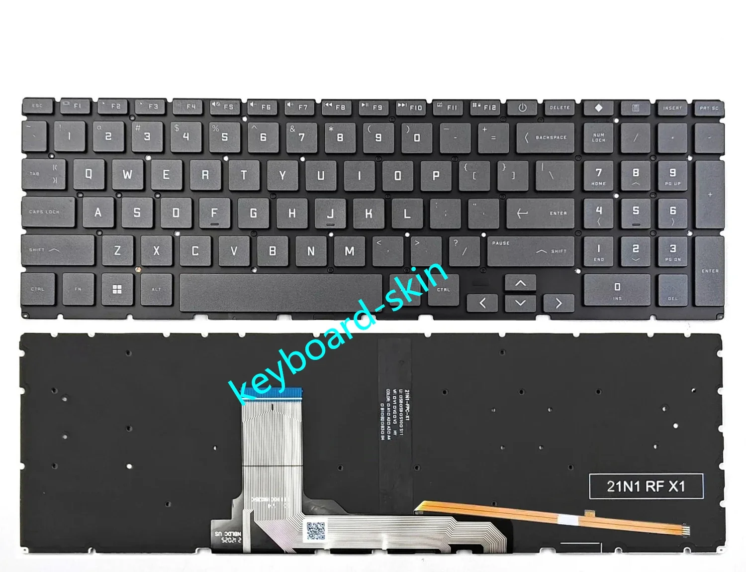 Nuevo teclado gris retroiluminado sin reposamanos para HP Victus 15-FA 15-FB TPN-Q278 TPN-Q279 15-FA1163dx 15-FB2063dx 15-fb2082wm