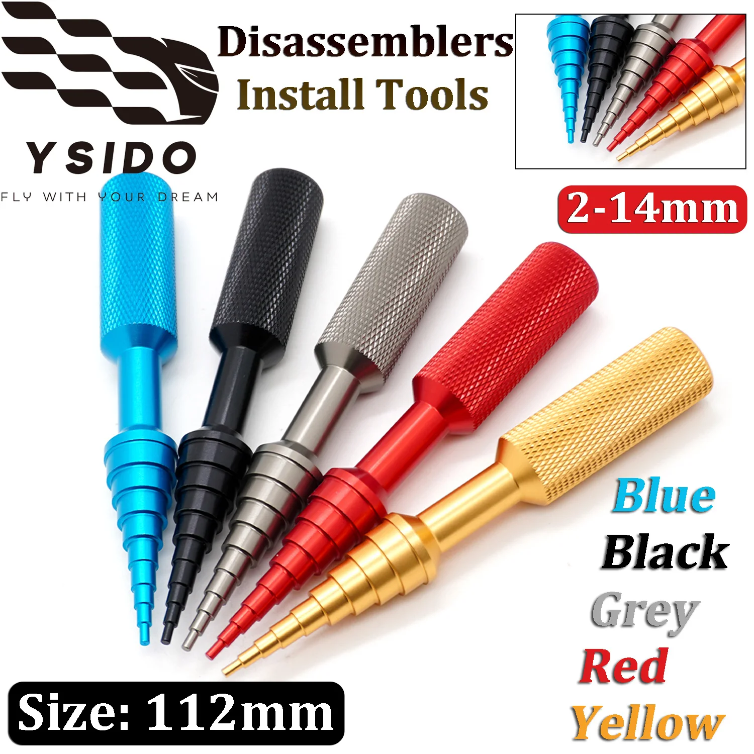 2-14mm Metal Bearings Disassemblers Install Automotive Puller Non-slip Tools for RC Model Car Boat Ship Helicopter Hand Tool Set