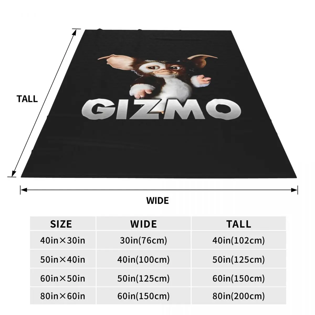 Gizmo Gremlins Flannel Blanket Soft Durable Bedding Throws for Living Room Decorative Aesthetic Bedspread Sofa Bed Cover