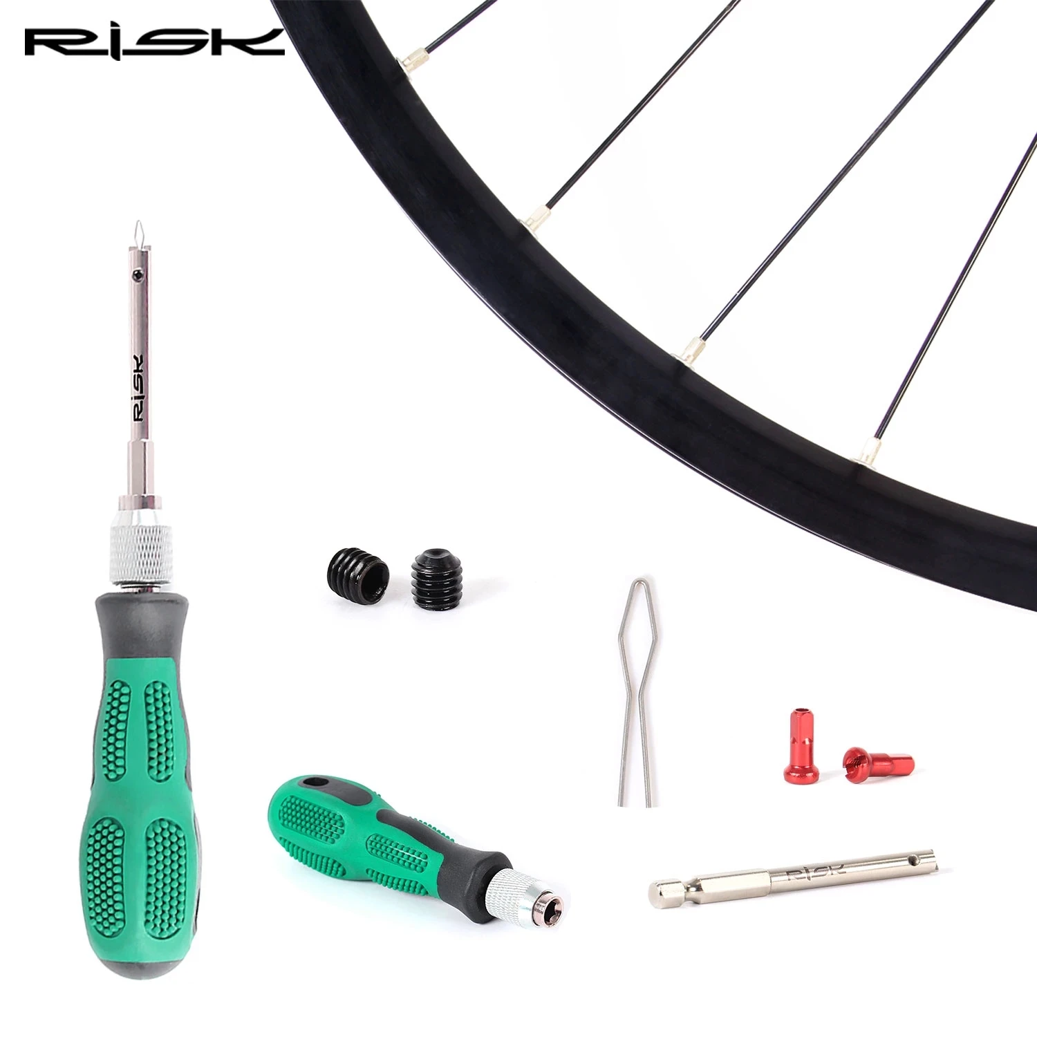 RISK Bicycle Spoke Cap Installation Tool Bike Rim Wheel Set Spoke Cap Screwdriver Connection Repair Tool RL236