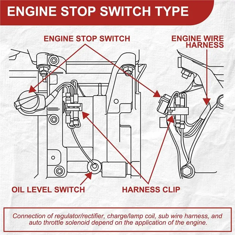 M50K-Engine Stop Switch 35120-Z5T-003 For Honda GX240 GX270 GX340 GX390 GX240U2 Engines& Water Pump Models WT30XK4 WT40XK3