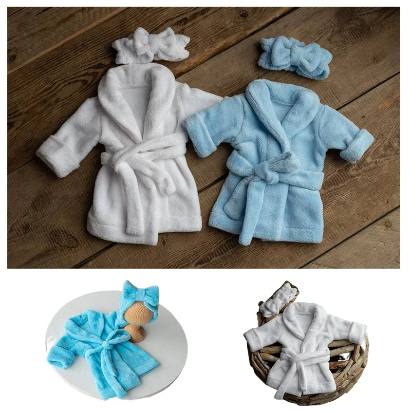 Children\'s Bathrobe Newborn Photography Props Baby Hooded Robe Bath Towel Cucumber Set Outfit Baby Costume Photo Accessories