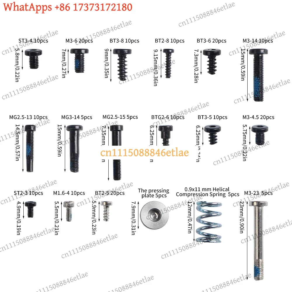 Screws Kit for Bambu X1 P1 AMS Lite Top Mount 3D Printer, Replacement Parts