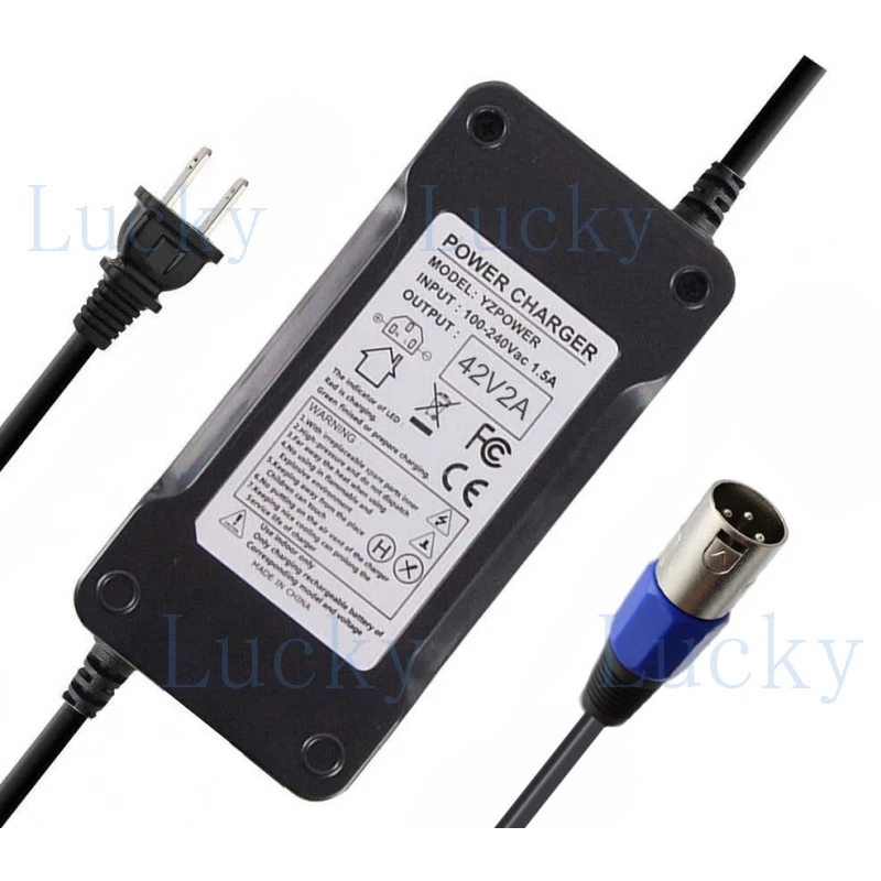 

Зарядное устройство 42В 2А с микрофонной головкой для литий-ионного аккумулятора 36В