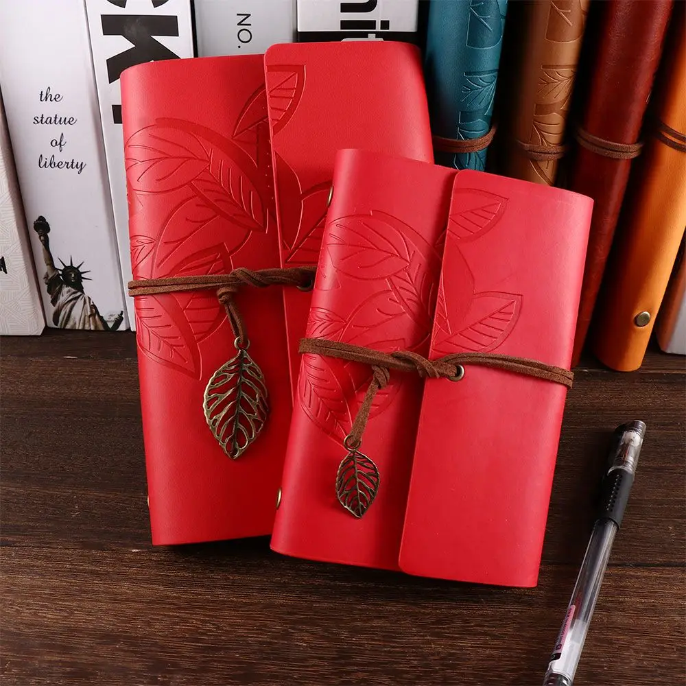 Literature Student Gift Notepad Sketchbook Journal Binder Diary Spiral Note Book PU Leather Paper Replaceable Vintage Notebook