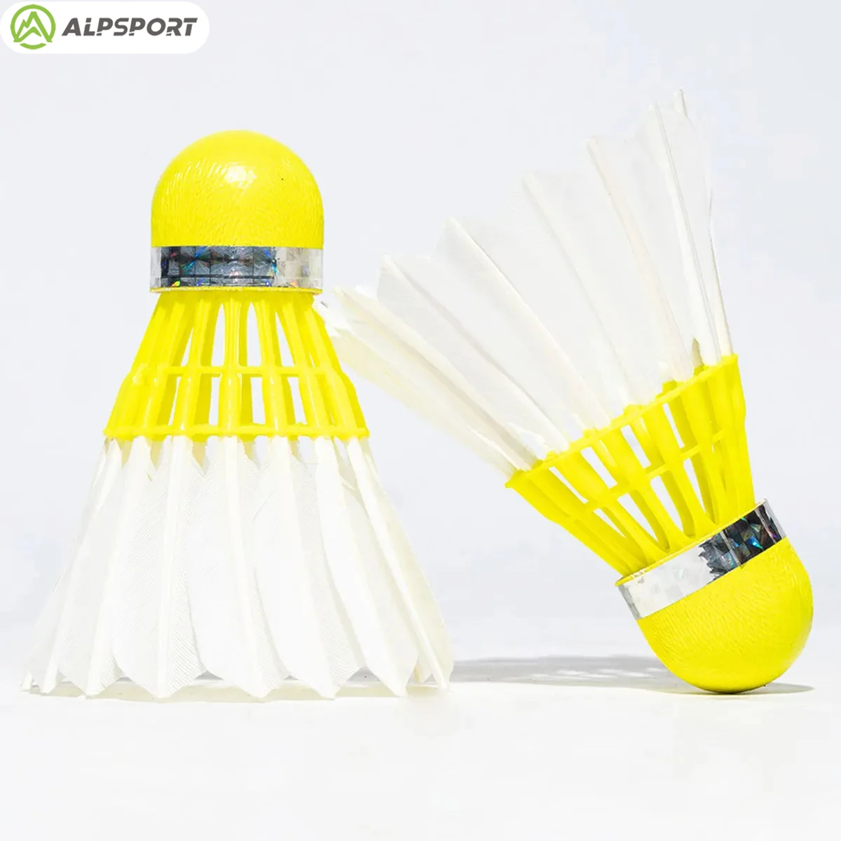 Alpsport D45 Three-stage badminton 12PCS A+ grade goose feather Training ball Speed ​​76-77 Club Outdoor sports