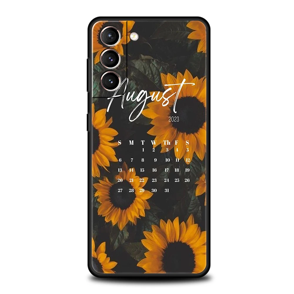 2023 Calendar Phone Case for Samsung Galaxy S24 S23 S22 S20 S21 FE Ultra S24 S23 S10 S10E S9 S8 Plus 5G Silicone Shell Coque Bag