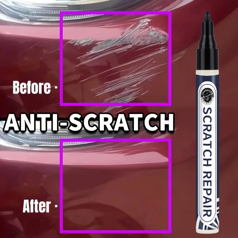 Car Plastic and Leather Touch-Up Pen - Special Marker Pen for Repairing and Refurbishing Black Plastic Interiors, Steering Wheels, and Dashboards, Car Scratch Repair Pen, Plastic Surface Repair, Correction Pen, Plastic Repair Pen, Professional-Grade Repair, Durable Paint Formula, DIY Car Scratch Repair