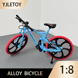 1:8 Mini modello di bicicletta in lega pressofuso decorazione metallo Mountain Finger Bmx Mini Bike simulazione ragazzi regali giocattoli