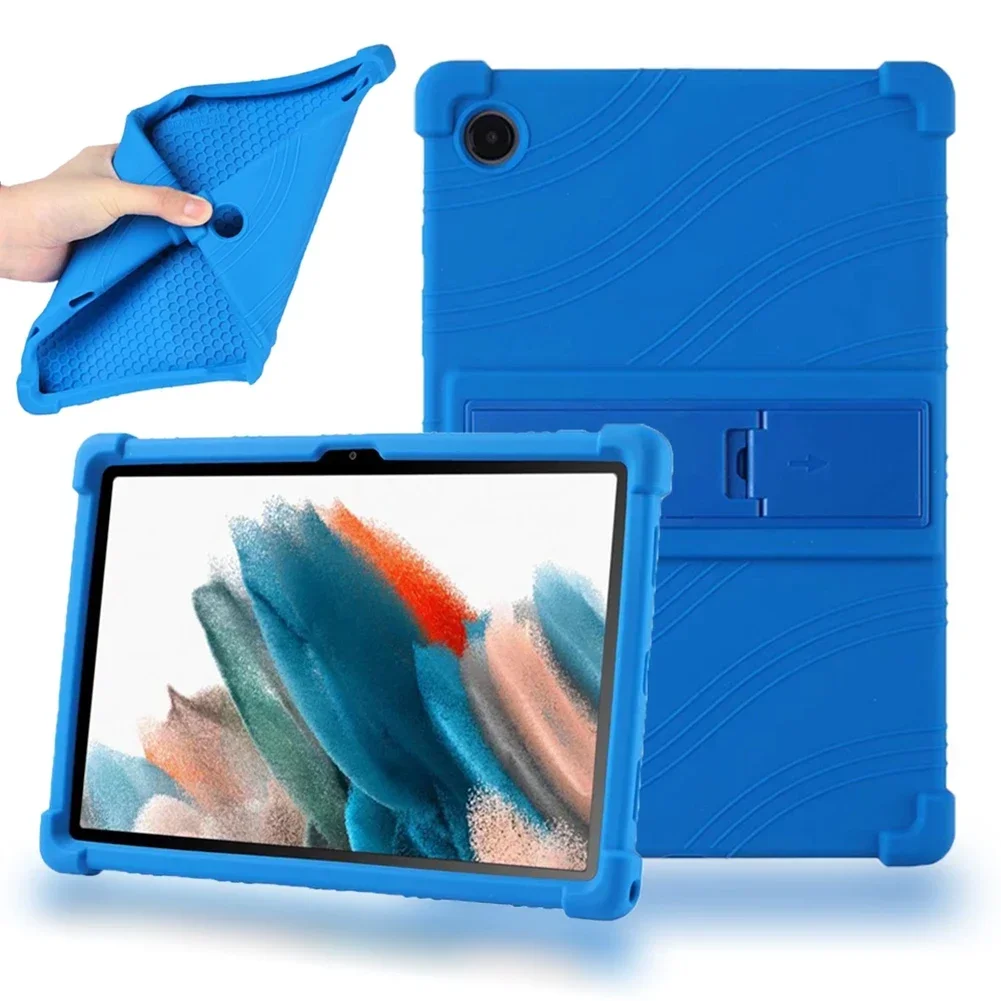 

For Samsung Galaxy Tab A8 10.5" Tablet Case SM-X200 SM-X205 Soft Silicone Shockproof Cover with Rear Kickstand