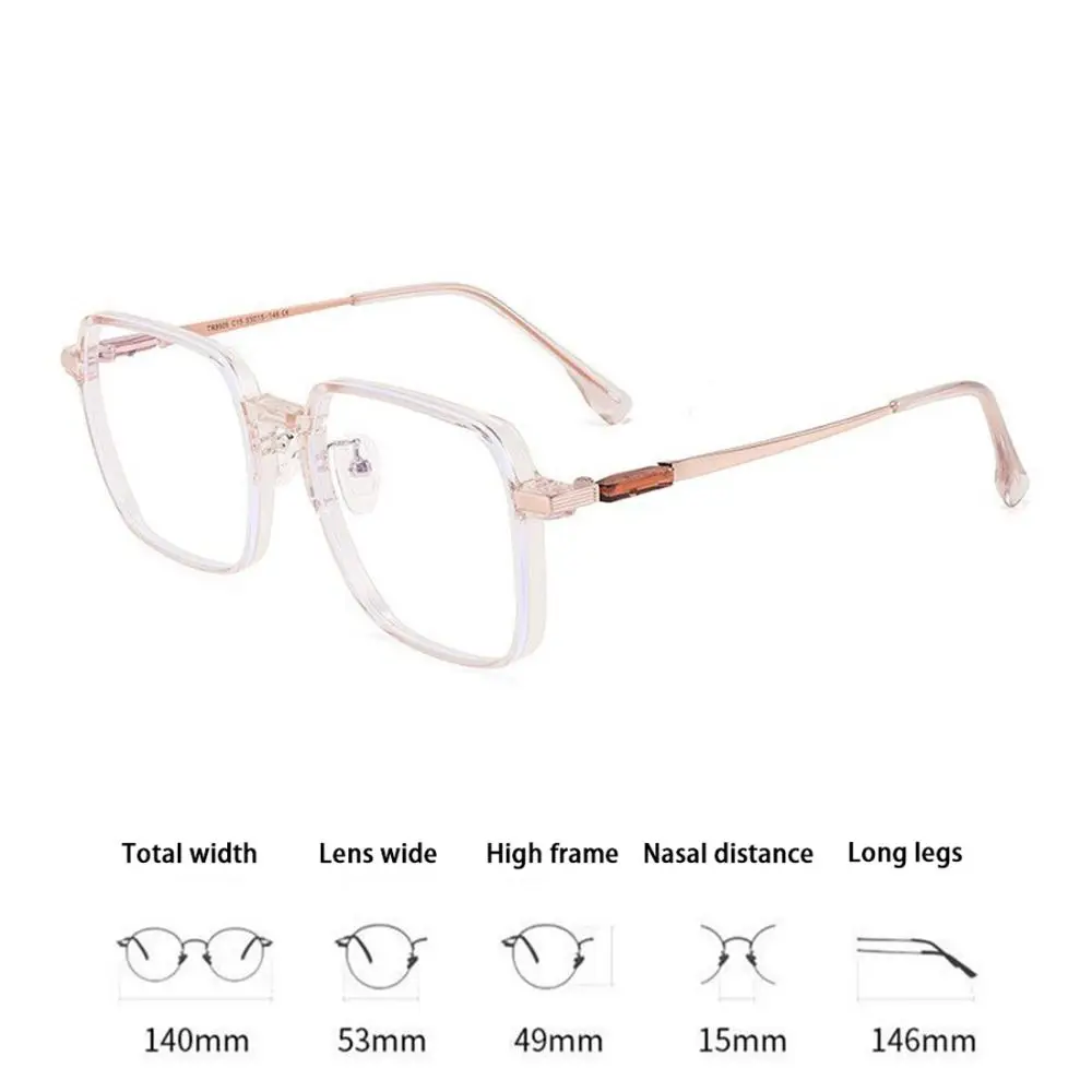 Fashion Square Clear Frame Optical Eyewear for Women Men Anti Blue Light Glasses Trendy Office Eye Protection Computer Goggles