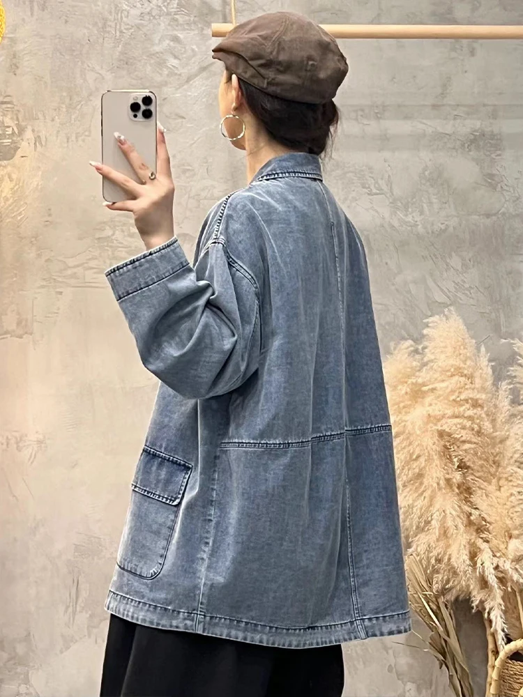 Max LuLu Autumn Korean Design Fashion Coats Womens Luxury Loose Casual Denim Jackets Ladies Vintage Classic Harajuku Outerwear