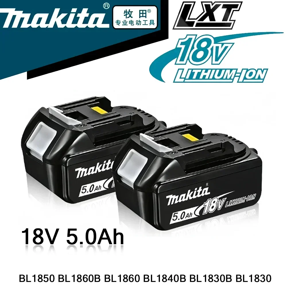 Batterie Makita de 18V, 5Ah, BL1850B, ion de litio, batterie véritable Makita de 18V BL1850 BL1860B BL1860 BL1840B