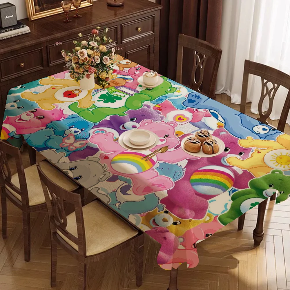 C-care-B-bears Rechteckige Tischdecke, Tischdekoration, wiederverwendbar, wasserdicht, für Küche, Esstisch, Urlaub, Party, Dekoration